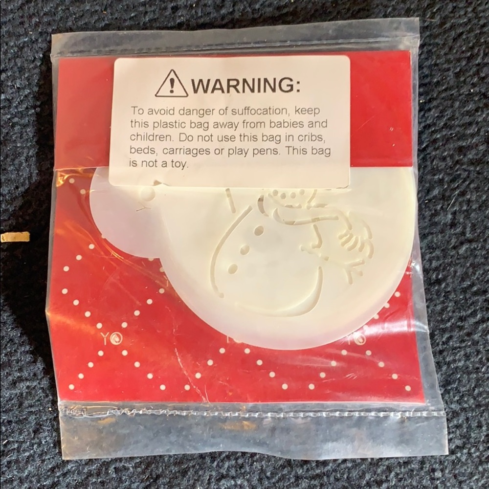 NWT sealed snowman stencils 12 pieces